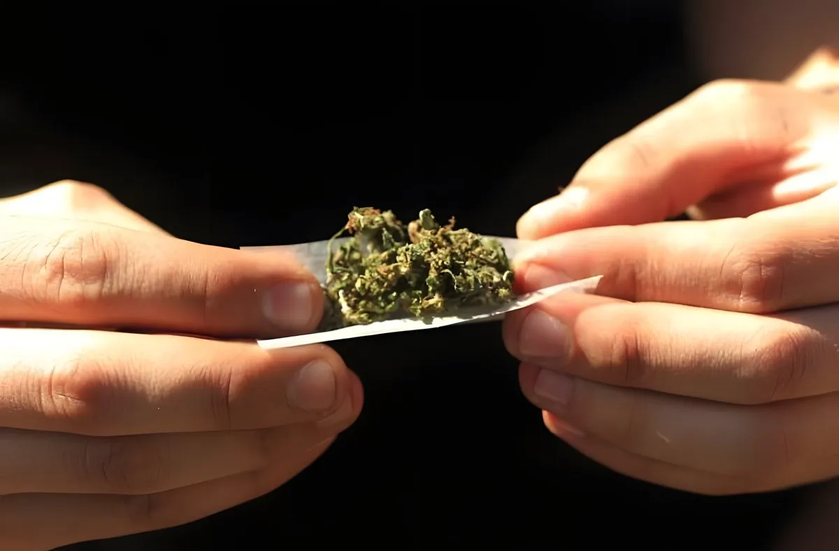 foto de una persona armando un porro