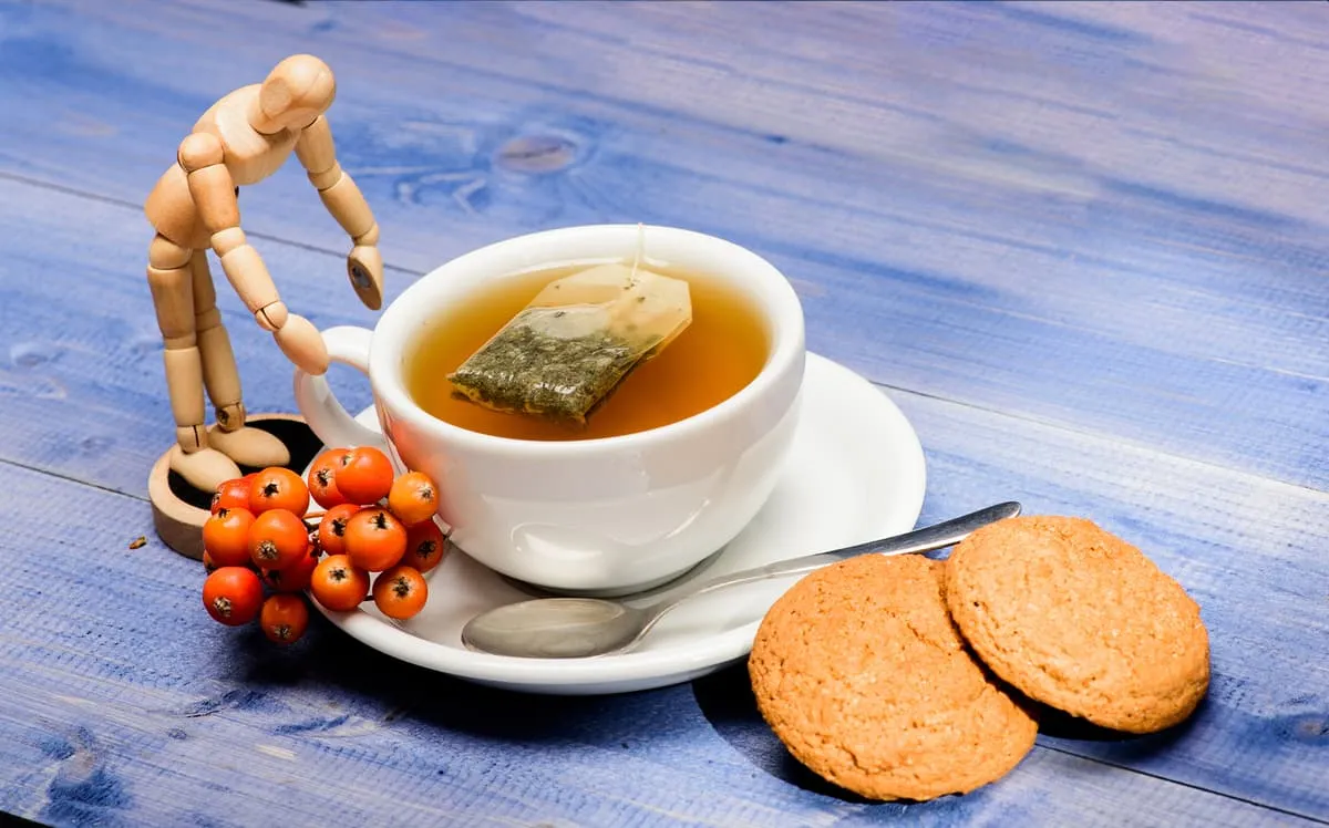 comer con bebidas calientes